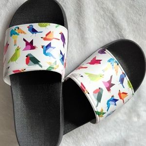 Slipper size 41 black birds